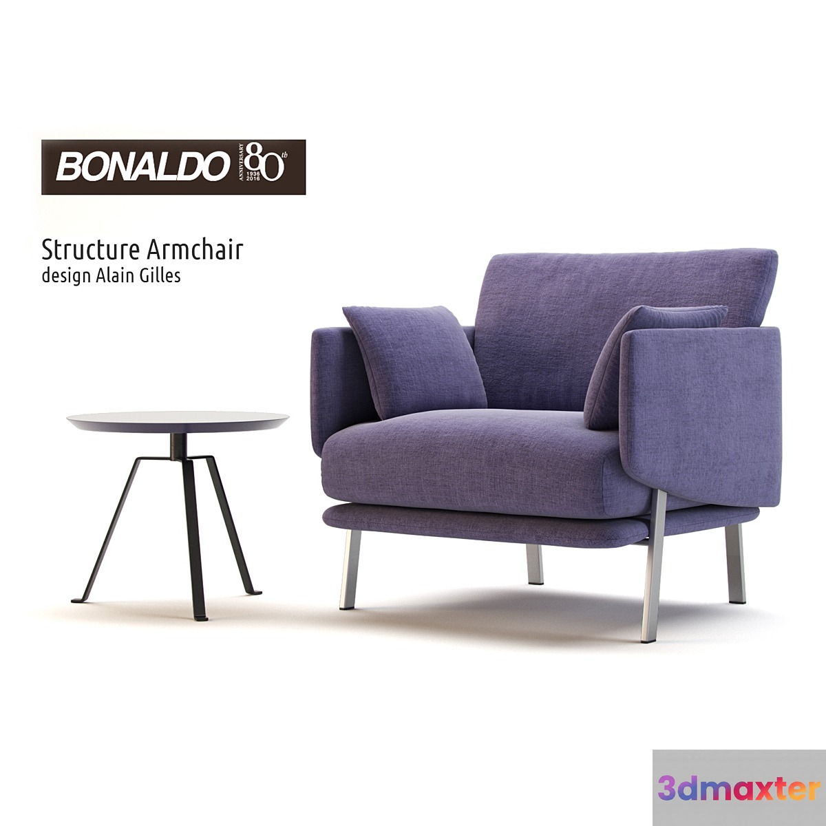 Armchair Bonaldo Structure Armchair and table Bonaldo Tie 3D Max