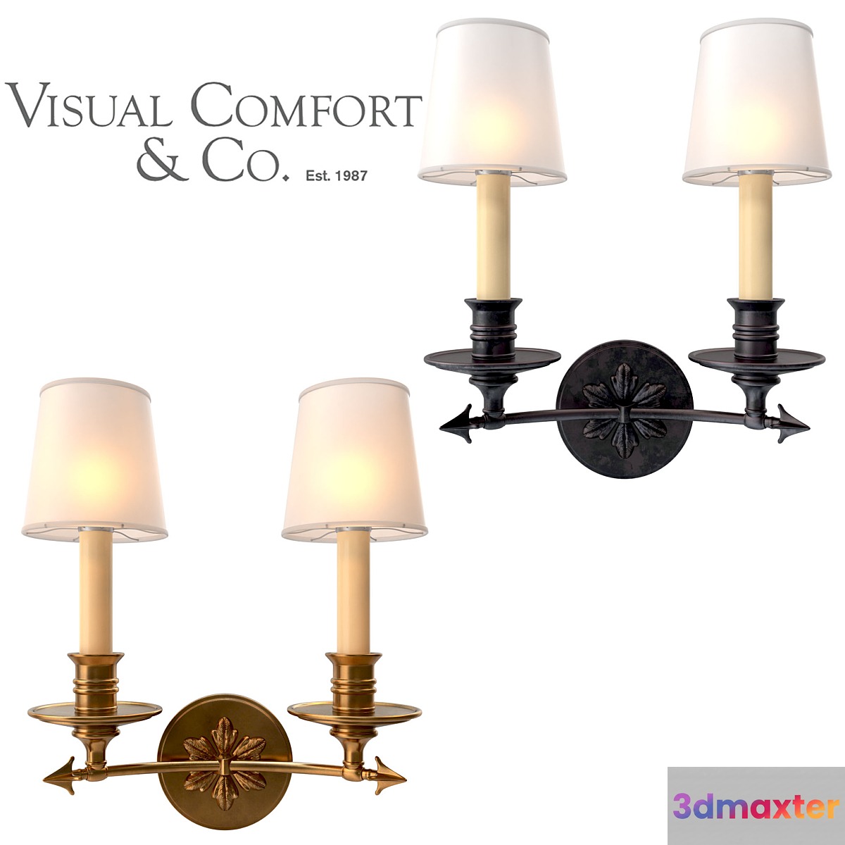 Visual Comfort EF Chapman Arrow Double Wall Sconce 3D Max