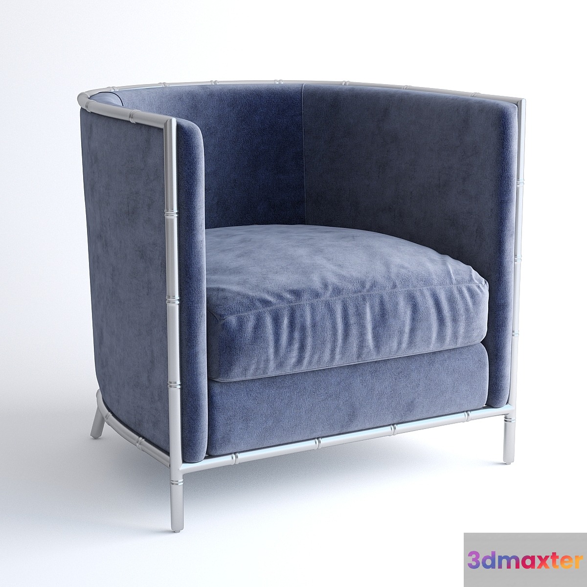 Bernhardt Luella Blue Velvet Chair