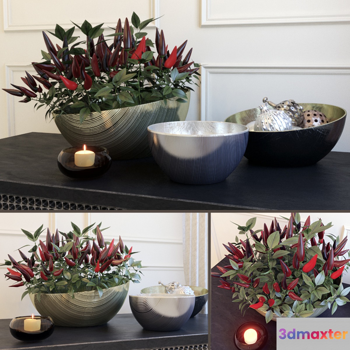 Decorative set with peppers by Kelly Hoppen - No.2