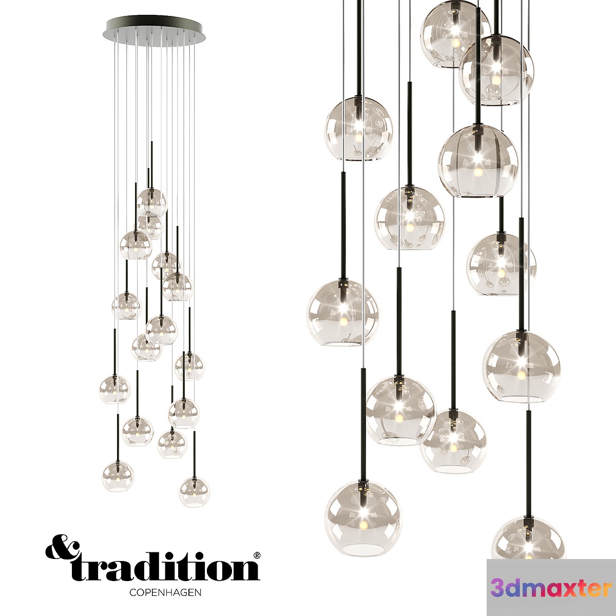 &Tradition Ice Chandelier - No.4