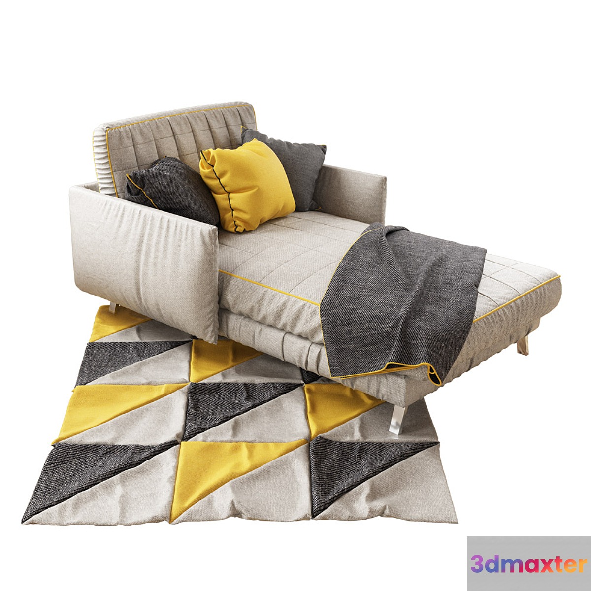 GRAY LOUNGING SOFA - No.2