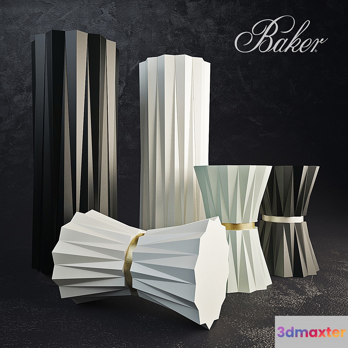 Baker HELIODOR ACCENT TABLE AND PEDESTAL - No.2 3D Max