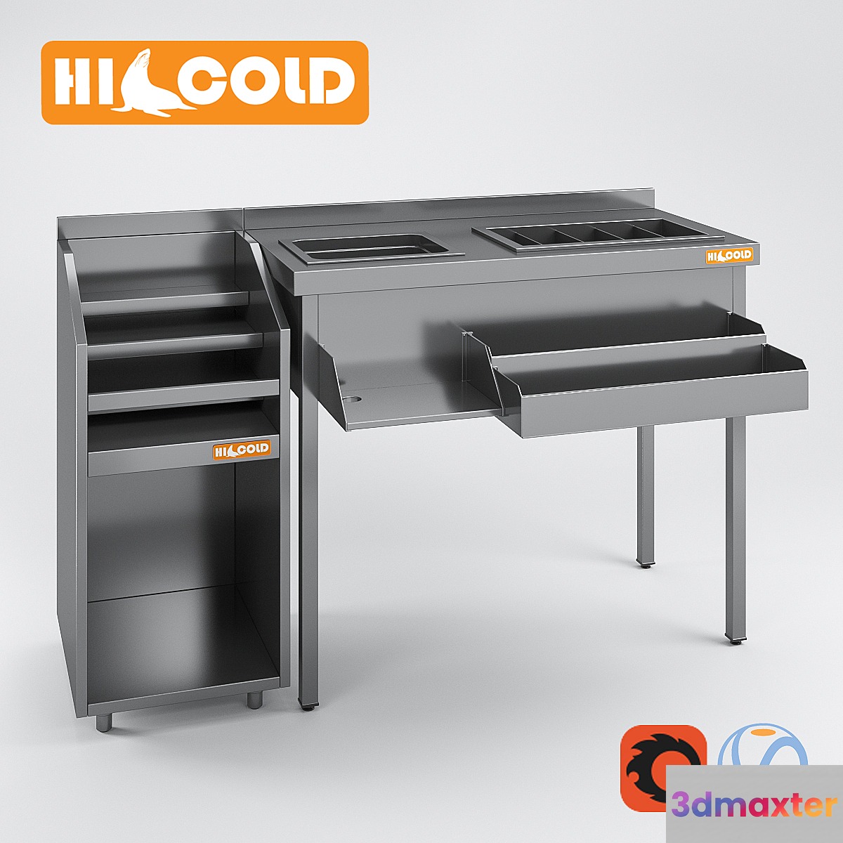 A set of bar equipment HiCold NBMLL-4 _ 5B SAB-10 _ 5BPK NBMSZMV-4 _ 5B NBMSZKV-7 _ 5B NBMSZM-6 _ 5B NBMTV 3-4 _ 5B 3D Max