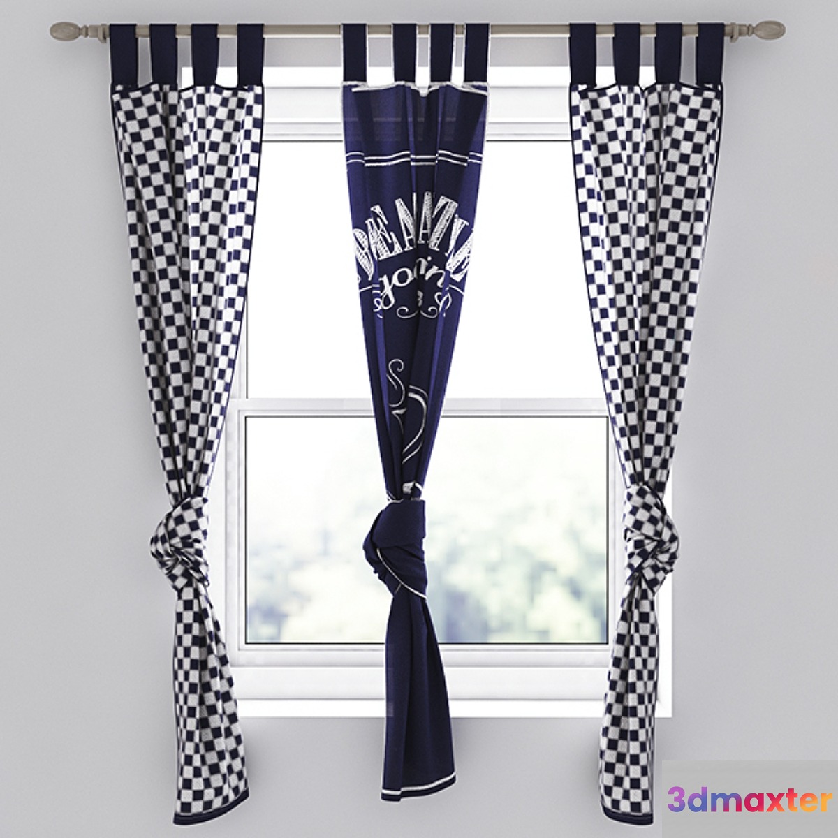 Kitchen curtains 3D Max