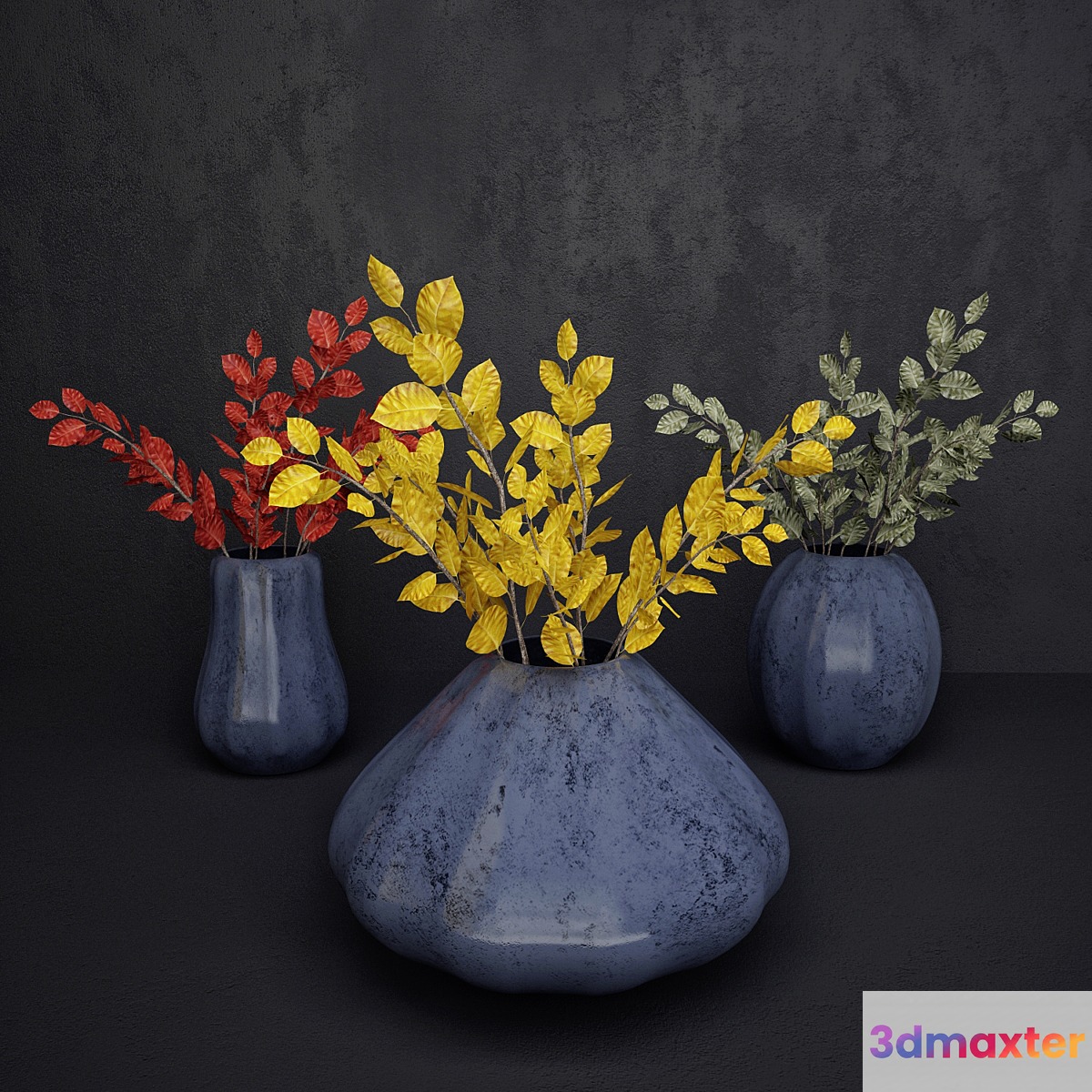 Vase with leaves - No.2