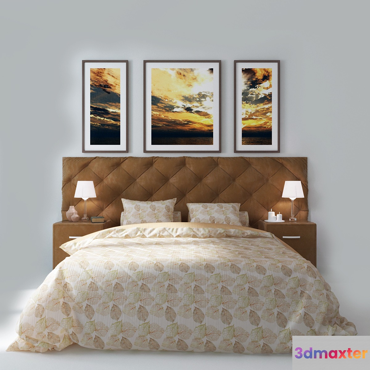 5 Bed 3D Max
