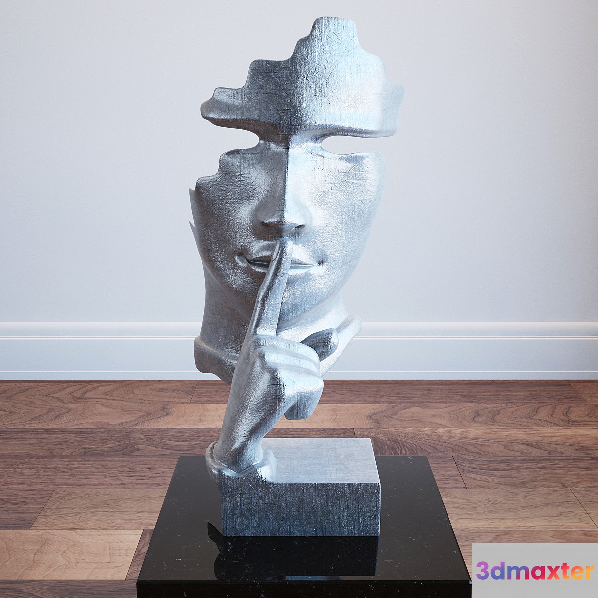 MODREST WHISPER MODERN SILVER SCULPTURE - No.3