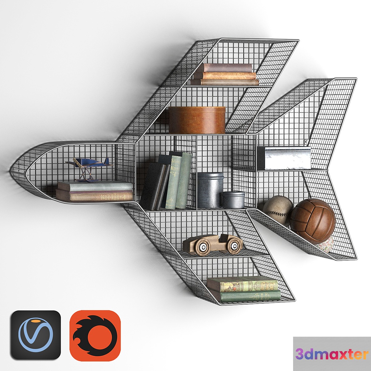 SHELF JET ZINC 3D Max