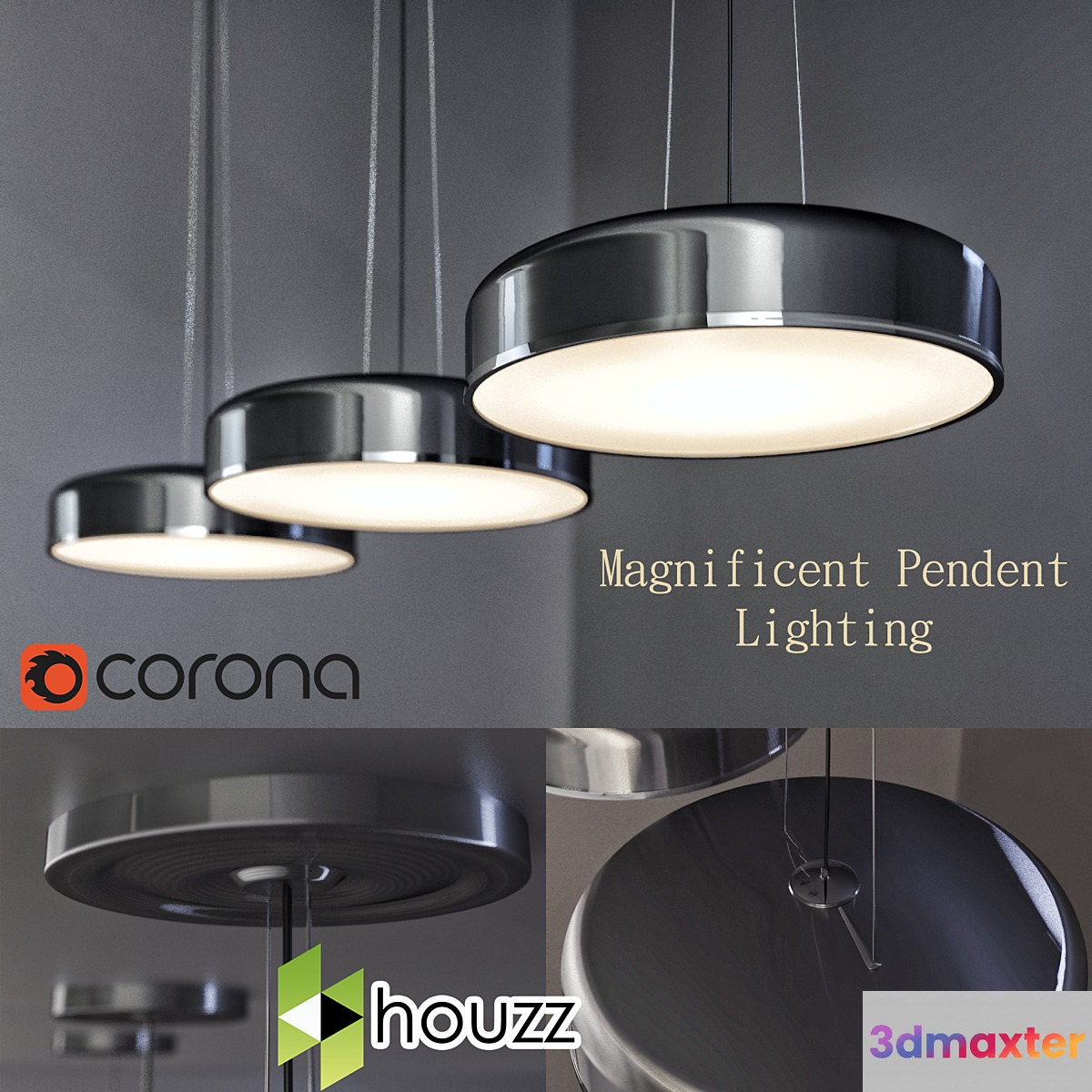 Magnificent Pendent Lighting 3D Max