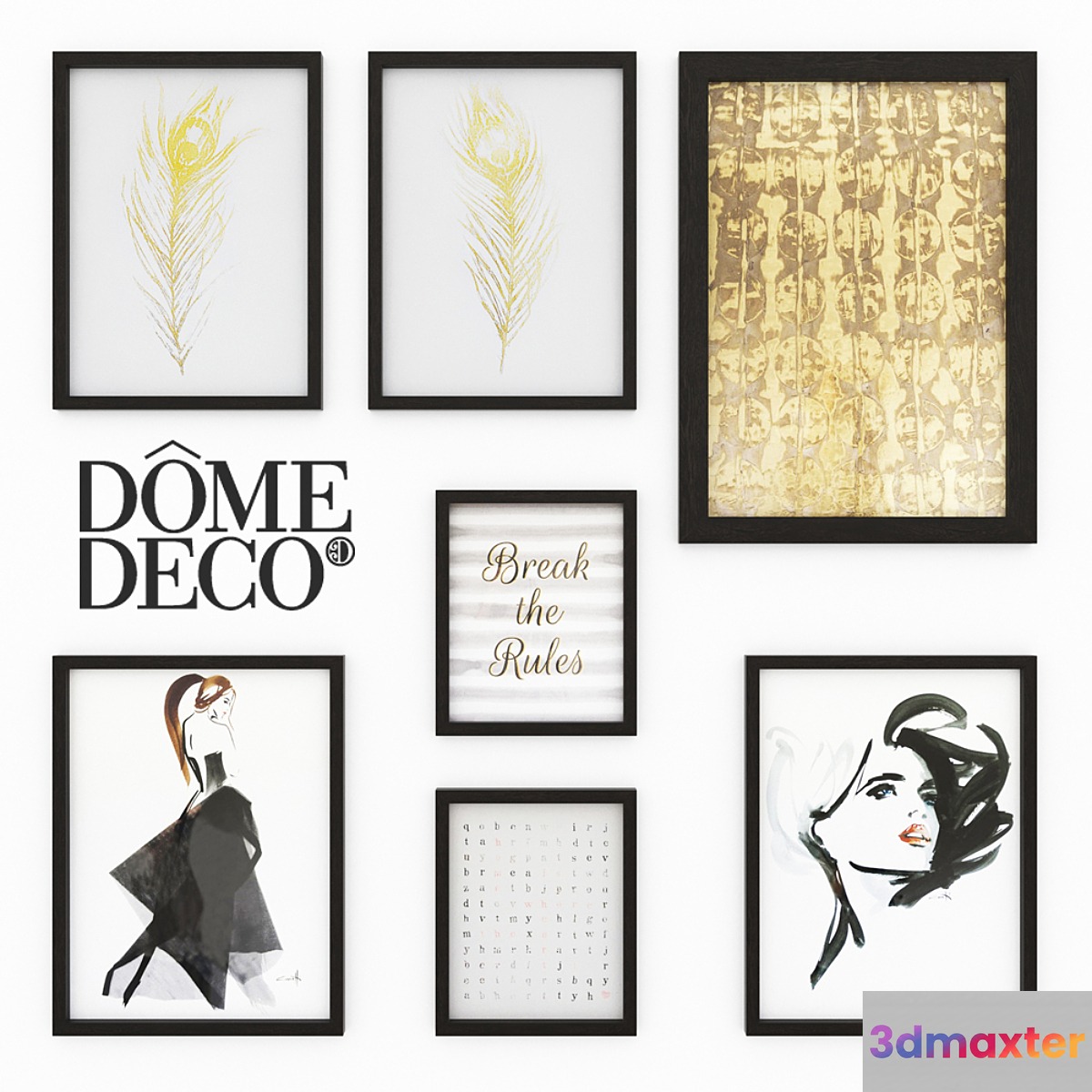 Dome deco set of paintings - No.5