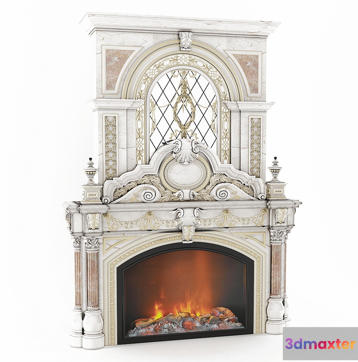fireplace 3D Max