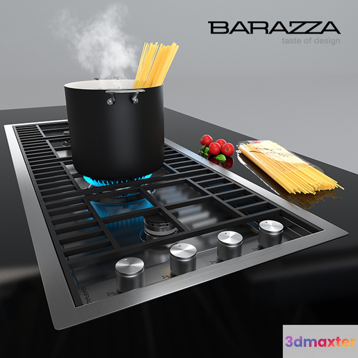 hob by Barazza - 1PLB3T - Spaghetti 3D Max