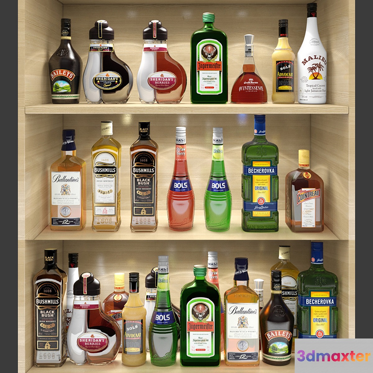 Bar set 02 3D Max