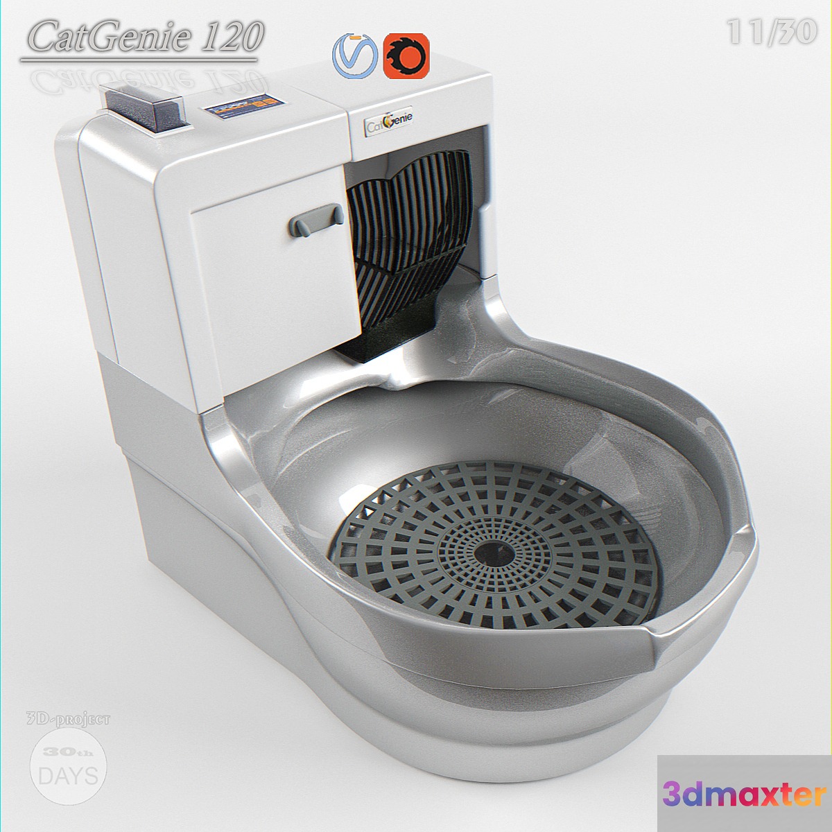 Automatic litter box CatGenie 120 3D Max