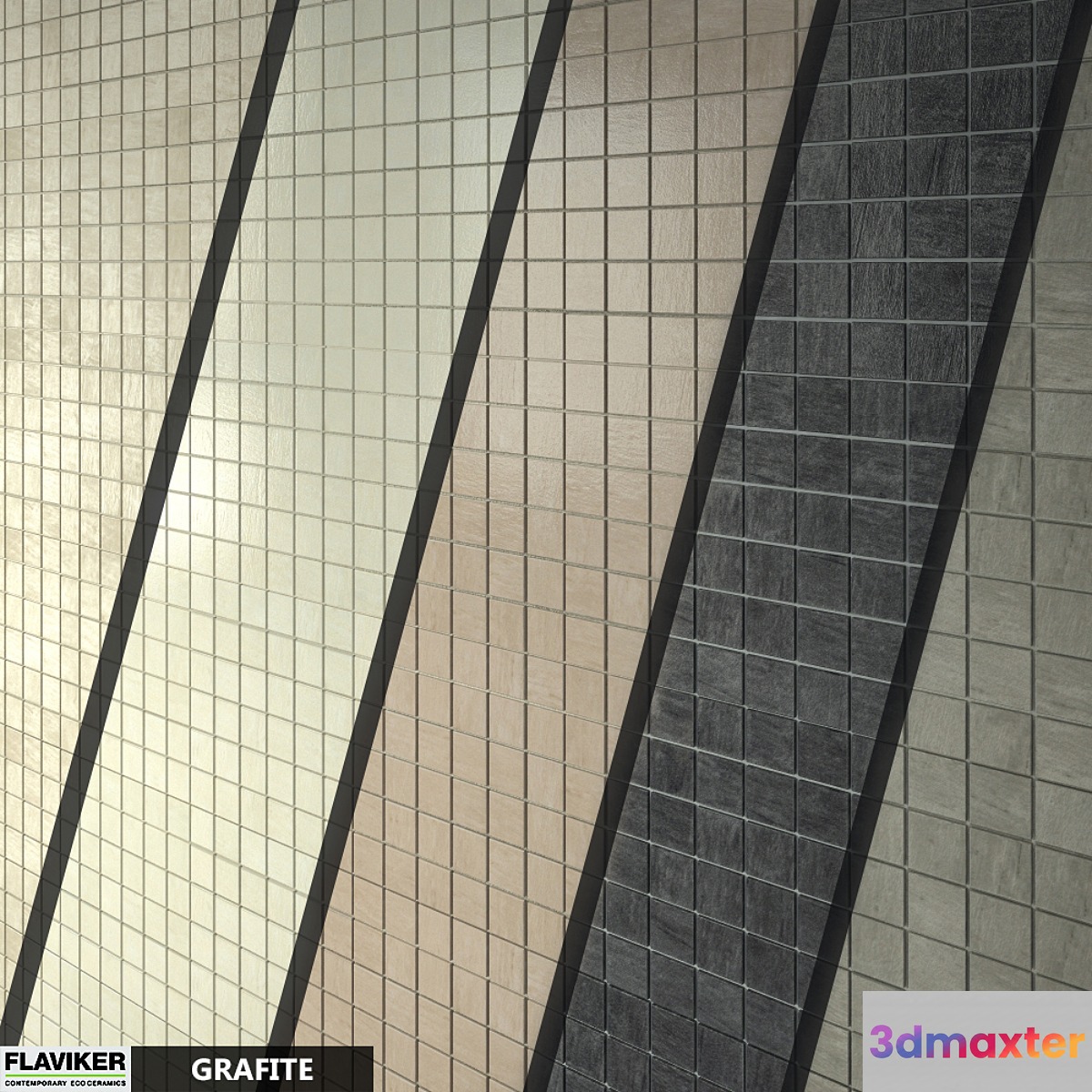 FLAVIKER GRAFITE Mosaico Set 01 3D Max