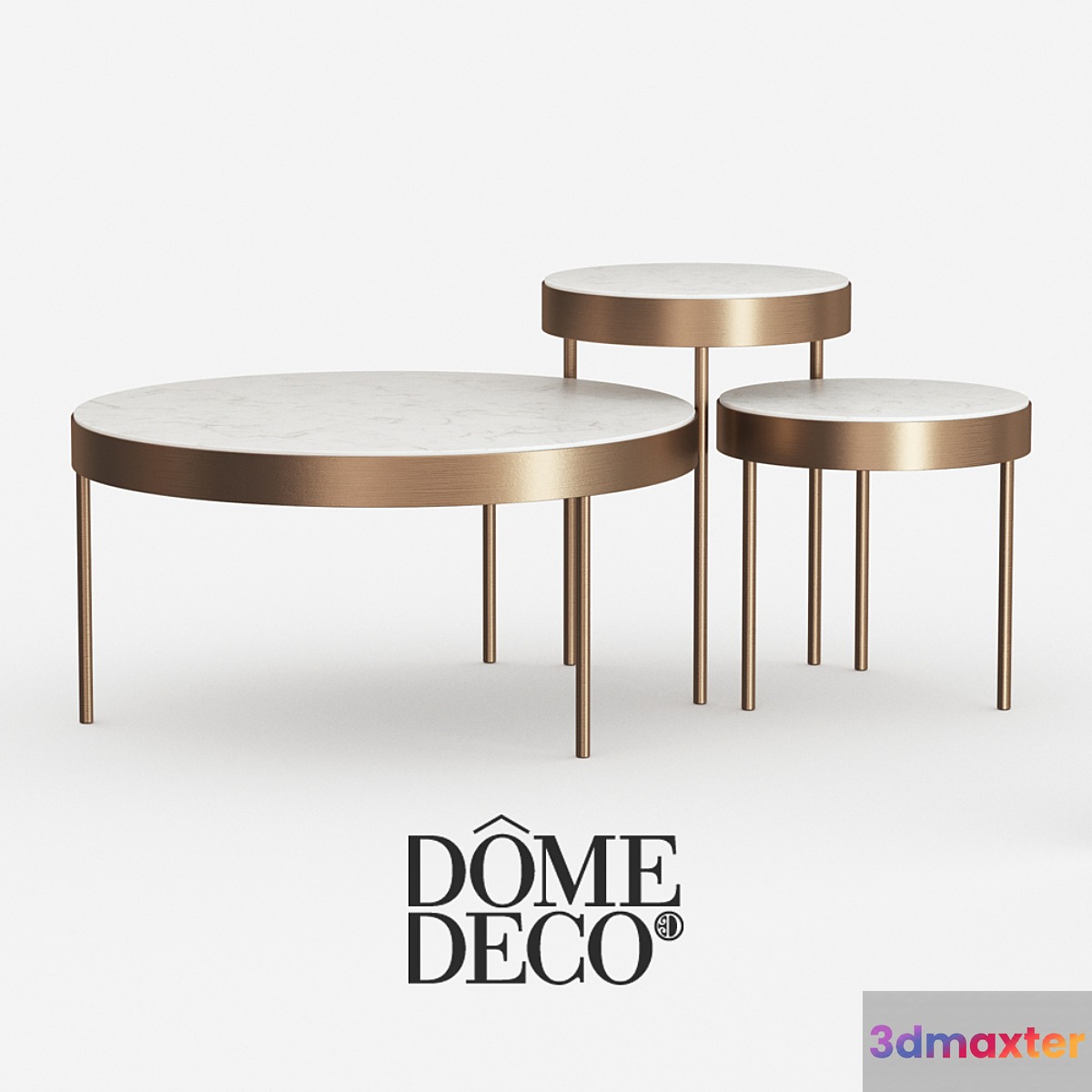 Dome Deco set of coffee tables 3D Max