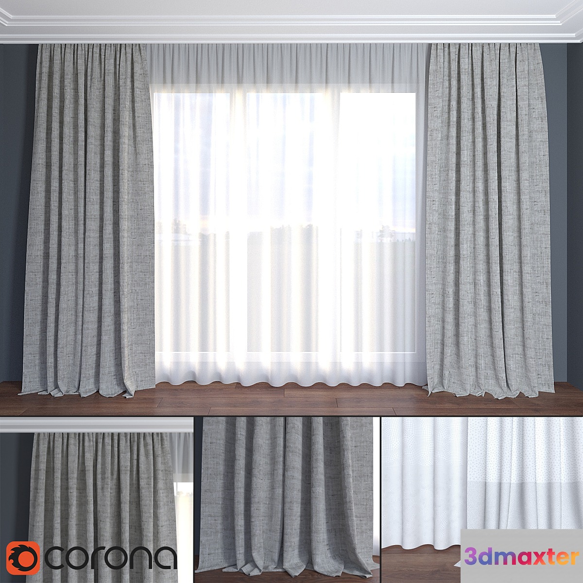 Blind in a modern style 3D Max