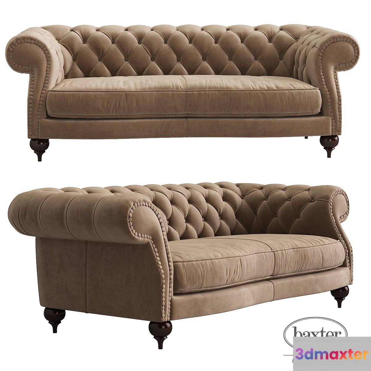 Baxter Diana Chester 2 seat sofa