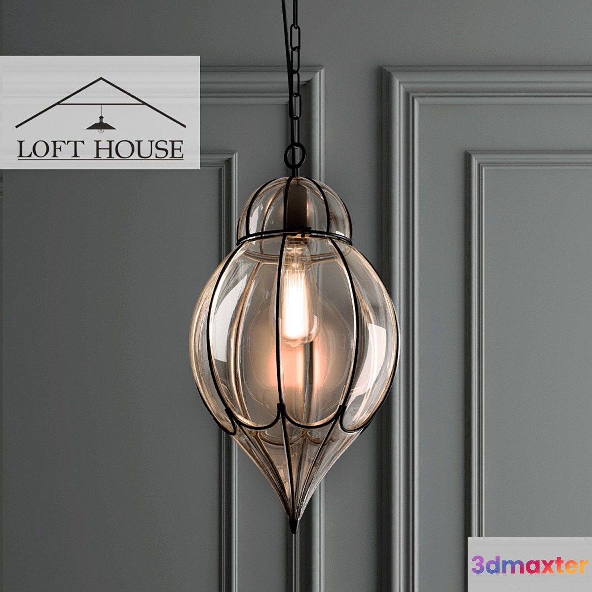 Hanging Lamp Loft House P-164 3D Max
