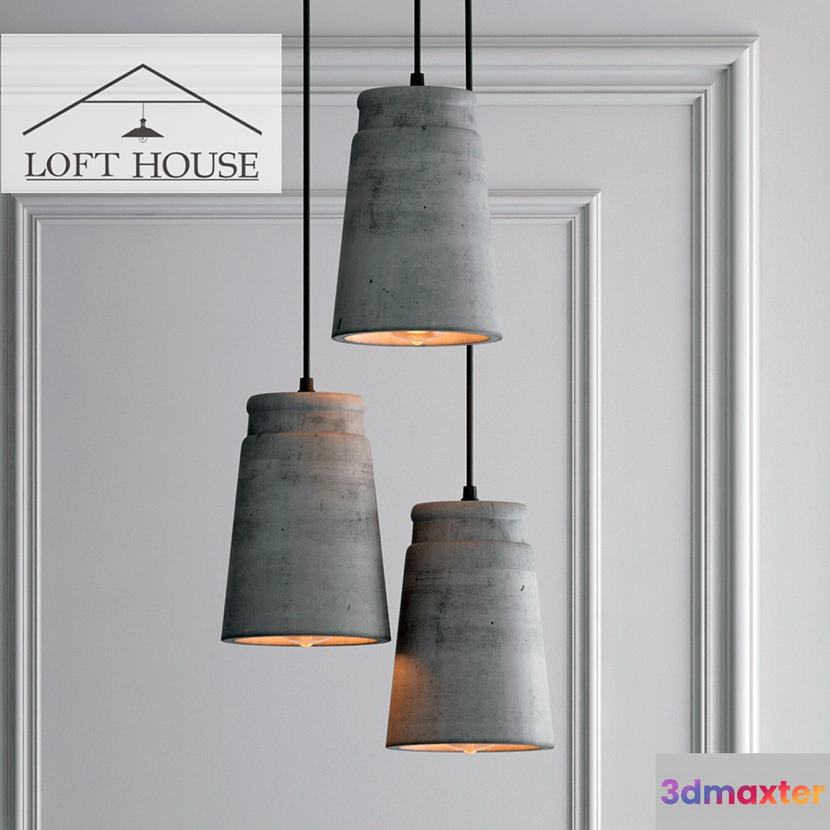 Hanging lamp LOFT HOUSE P-184 3D Max