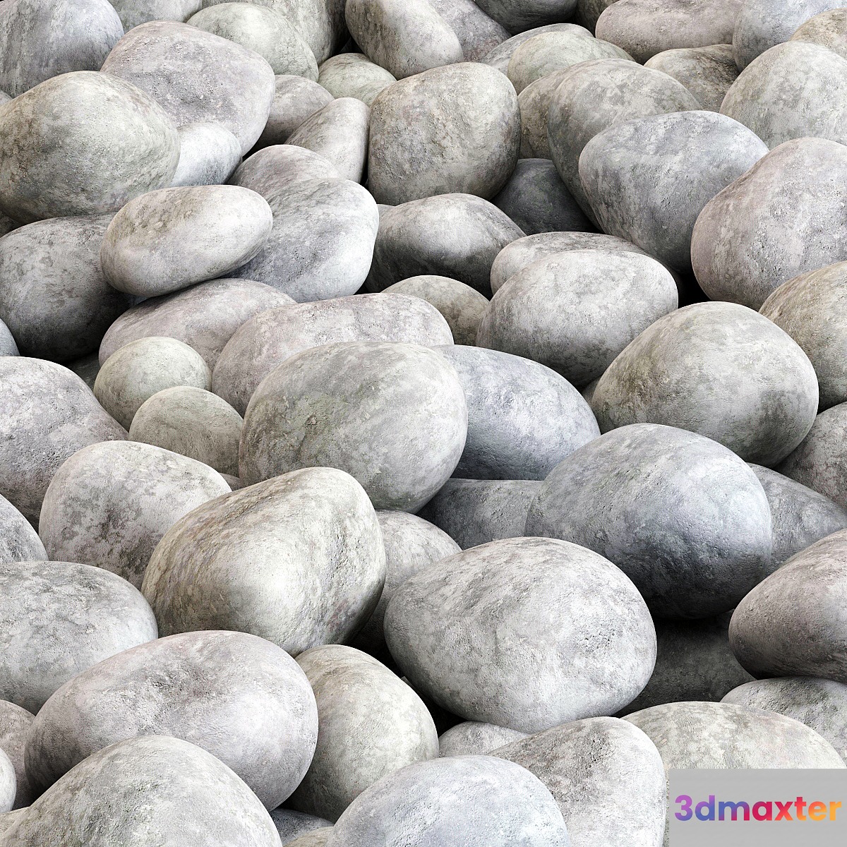 Stone wite river 3D Max