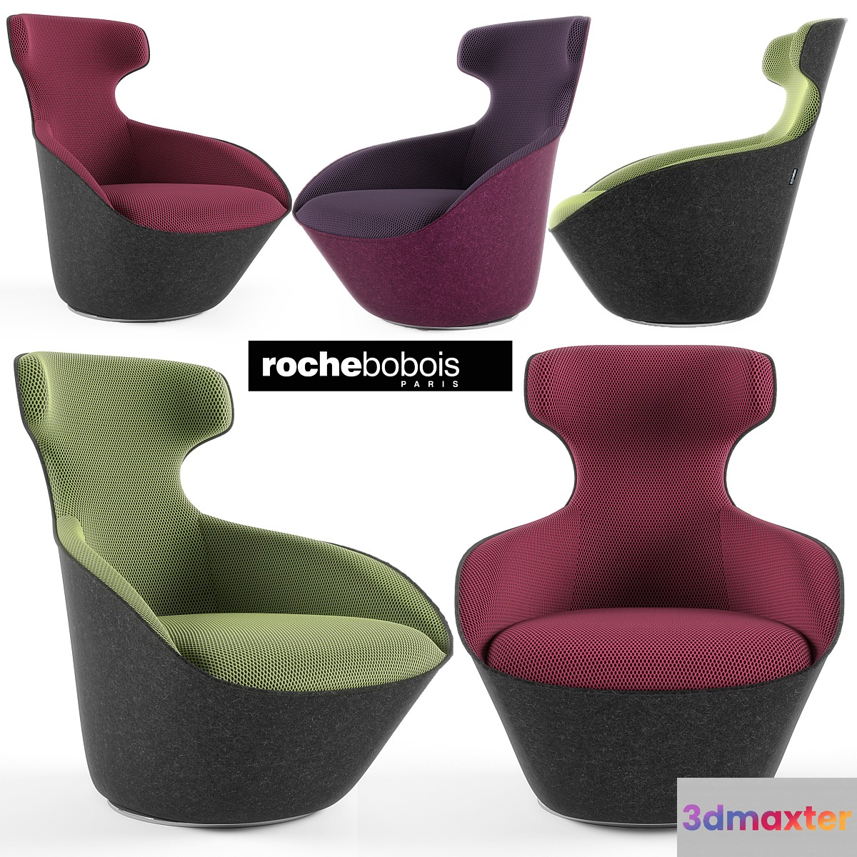 Armchair EDITO LOUNGE PIVOTING ARMCHAIR 3D Max