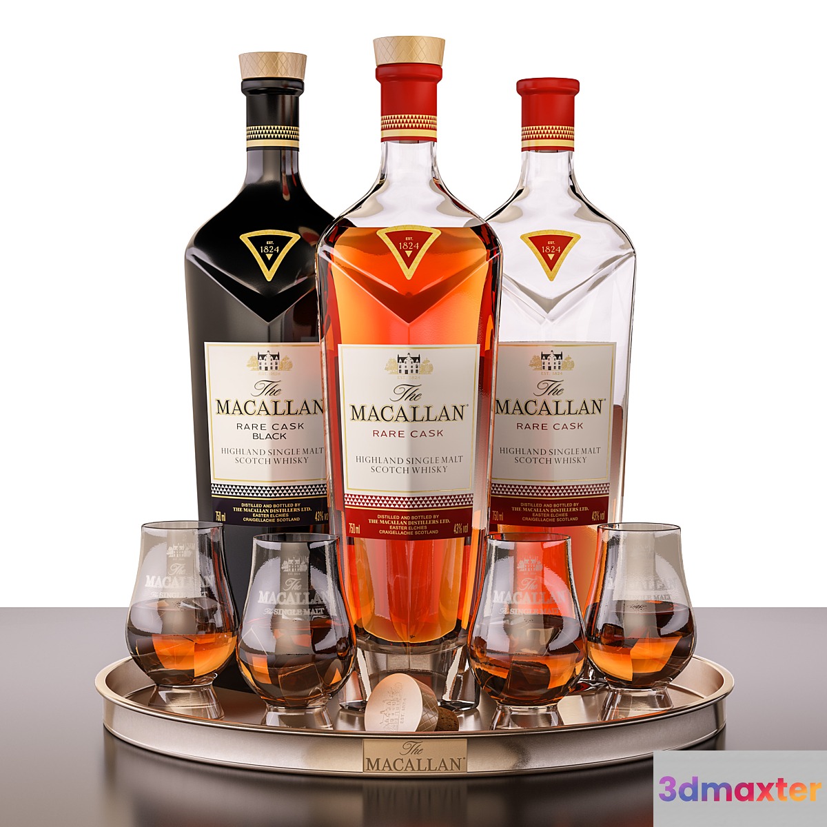 Macallan rare cask 3D Max