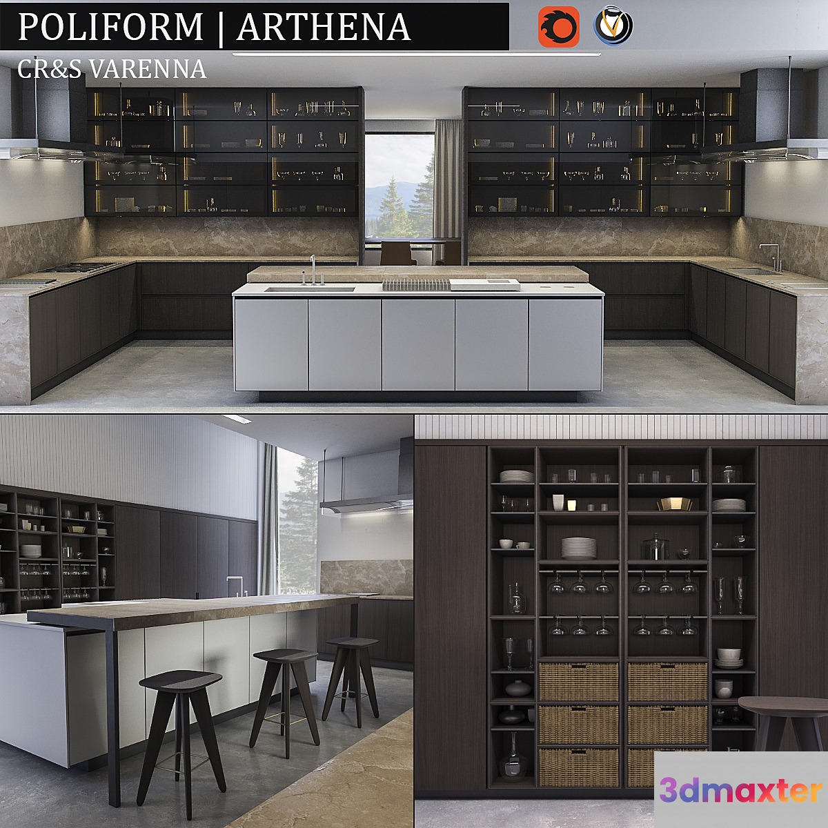 Kitchen Varenna Arthena 3D Max