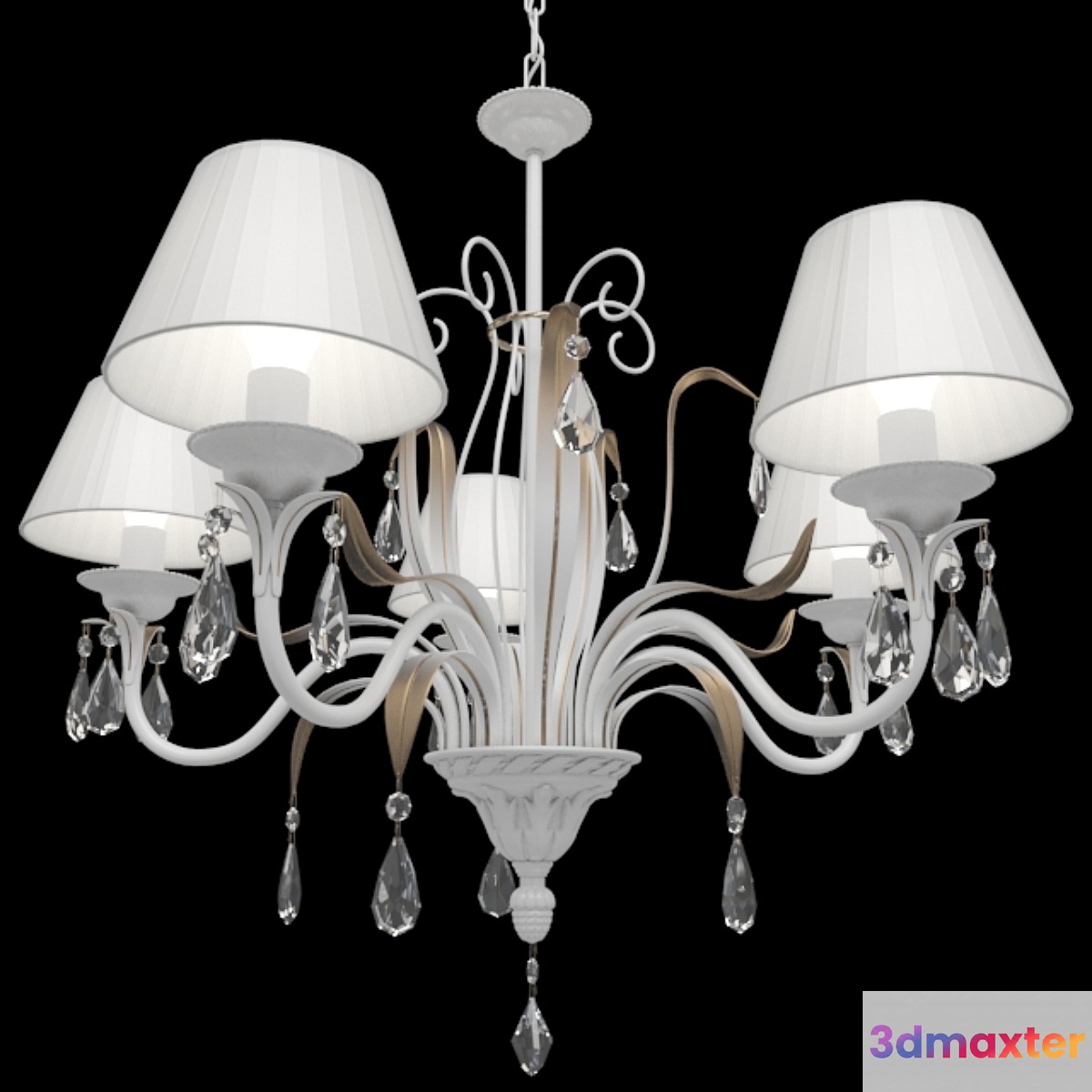 Chandelier hanging 10002-5L Aurora 3D Max