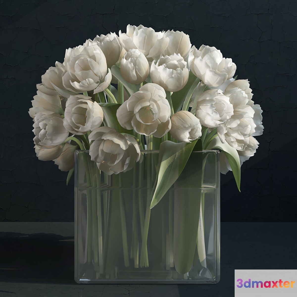 light yellow tulips 3D Max