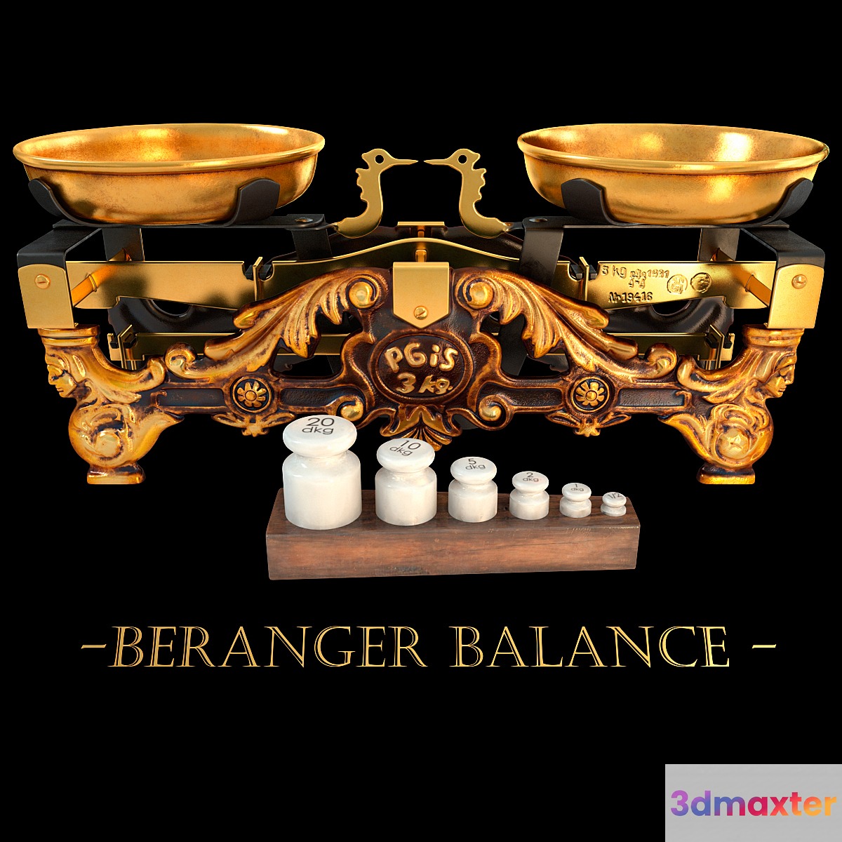 Antique scales Beranger - No.2 3D Max