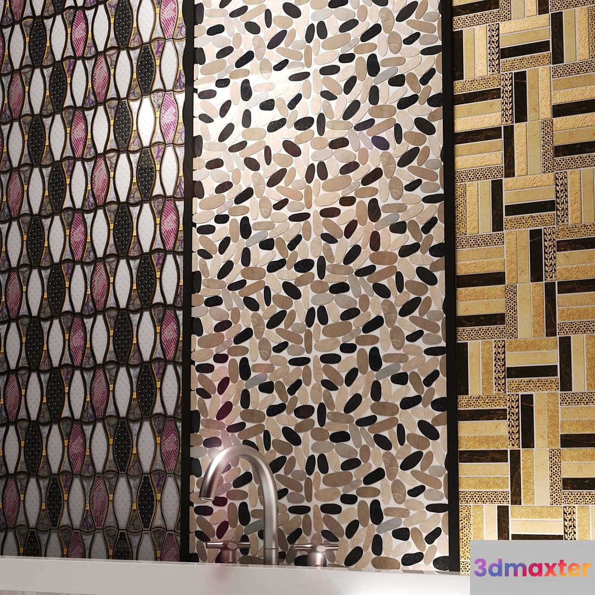 Mosaic Dune Pebbles Light Dune Absolut Dune Soleil 3D Max
