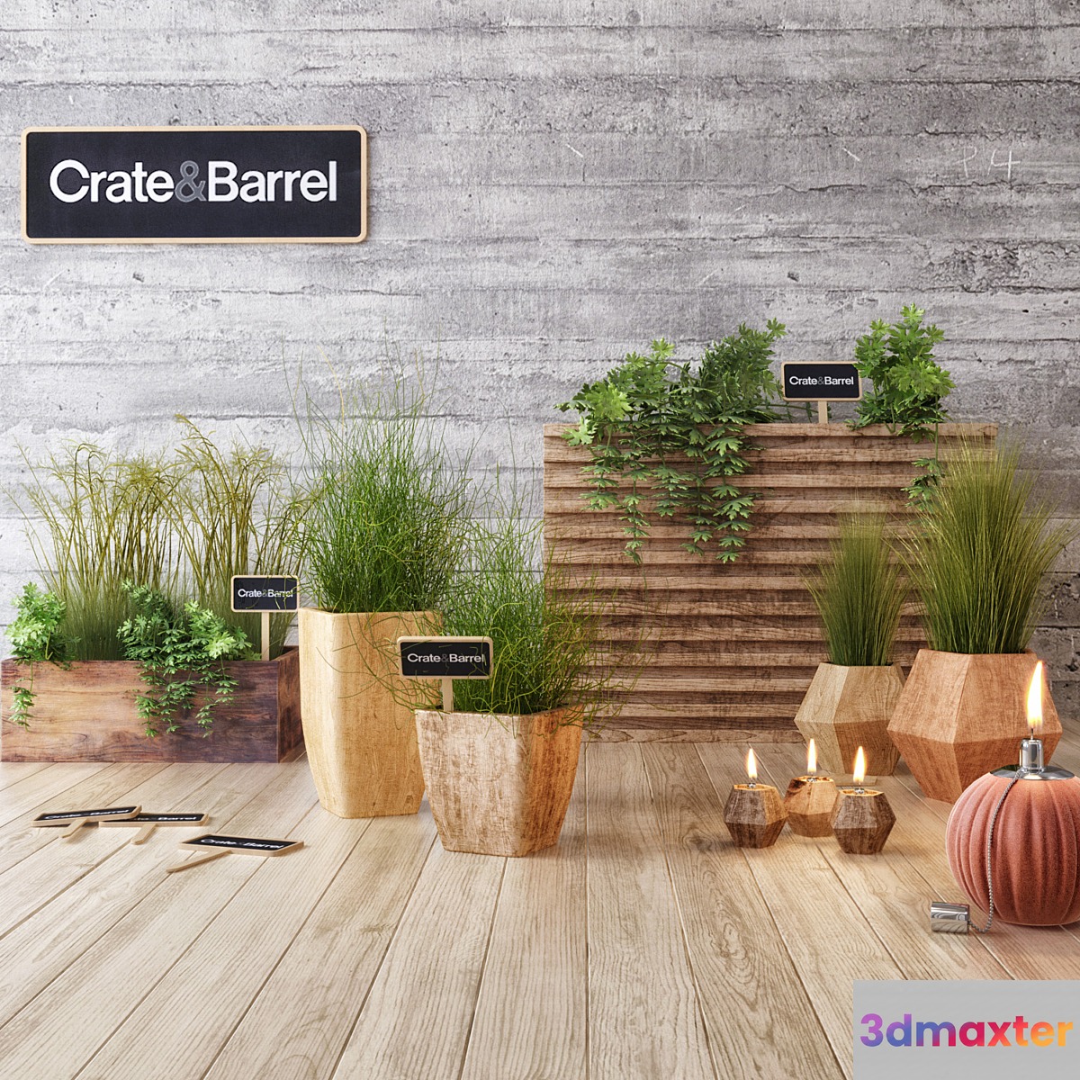 Crate & Barrel planter set