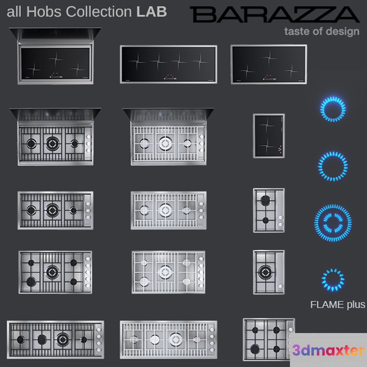 hob by Barazza - full LAB Collection 3D Max