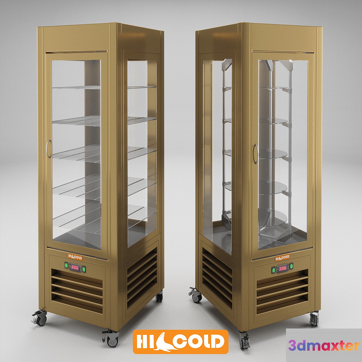 Showcase pastry vertical vertical to the rotation HICOLD VRC 350 the VRC 350 R VRC 350 Bz VRC 350 R-Bz 3D Max