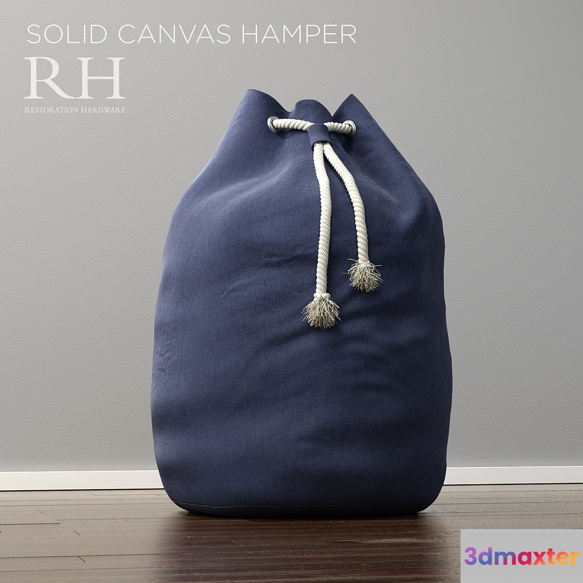 Restoration Hardware solid canvas hamper