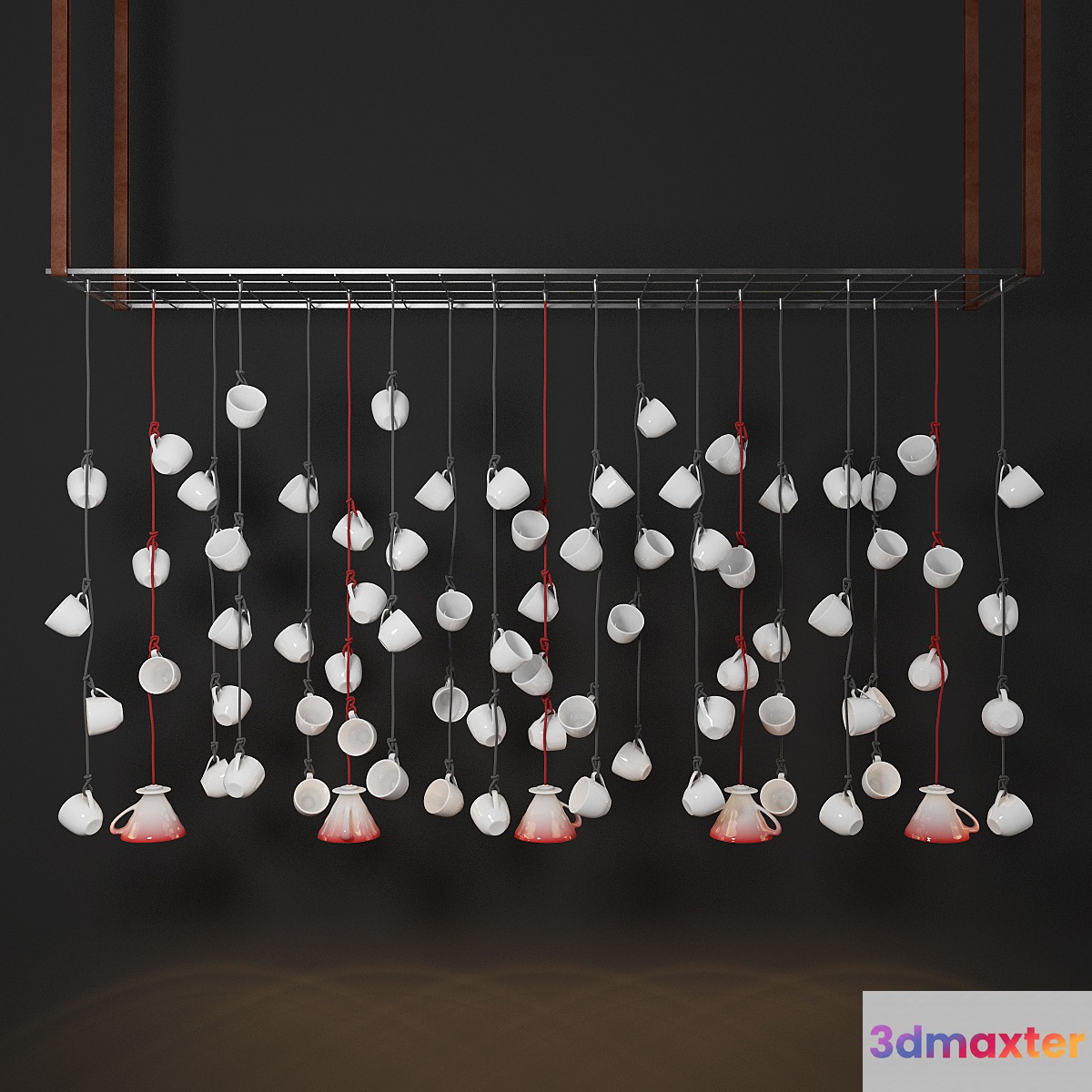 Chandelier of the cups 3D Max