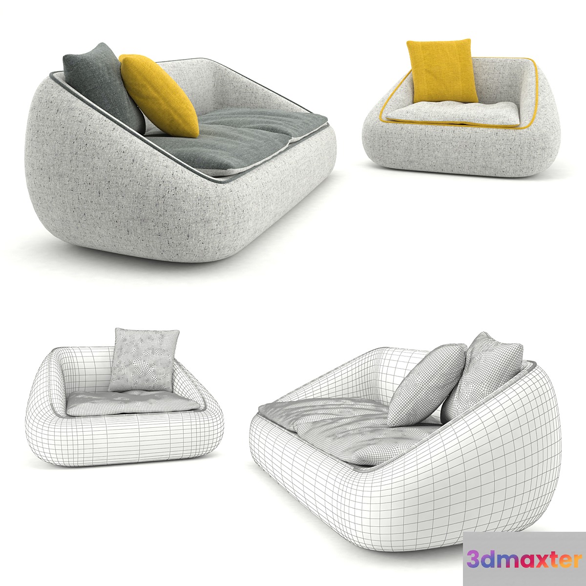 Sofa (Bamboo Sofa Bamboo Chair) Design by Alf DaFre. 3D Max