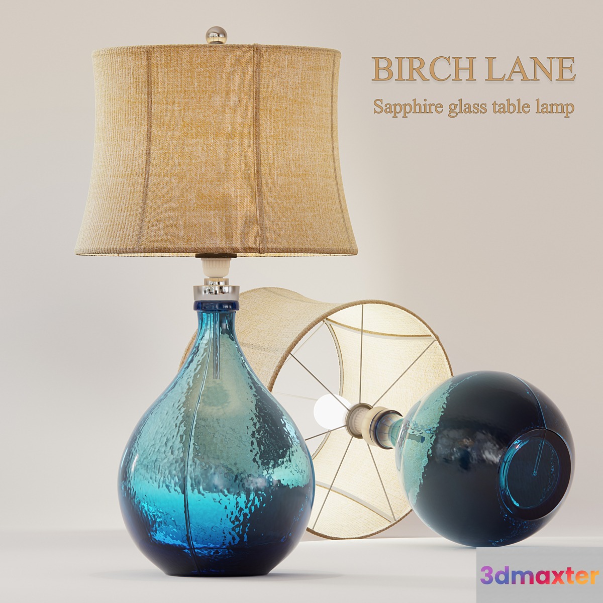 Sapphire Glass Table Lamp
