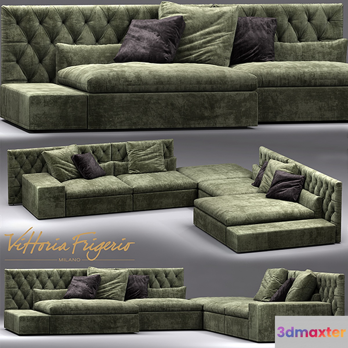 Sofa Dominio capitonne Frigerio Salotti - No.2