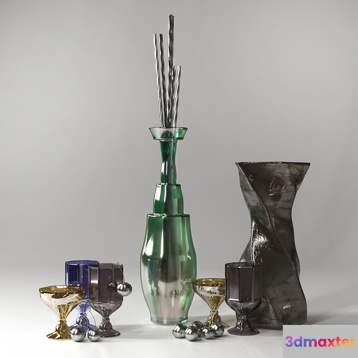 Glass Decor Set v.1 3D Max