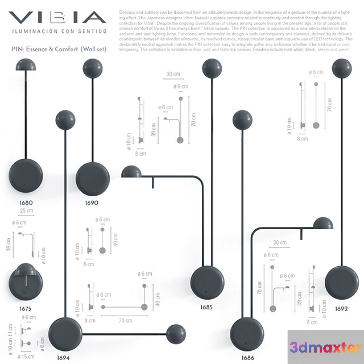 Vibia Pin (wall set)
