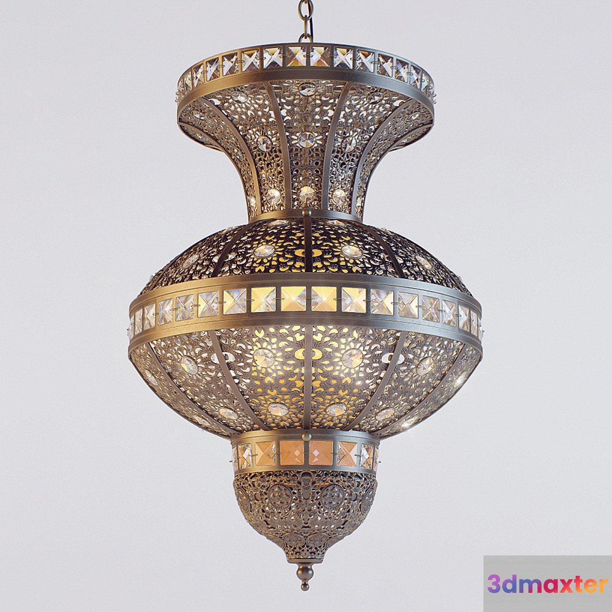 Chandelier and Sconce Oriental 3D Max