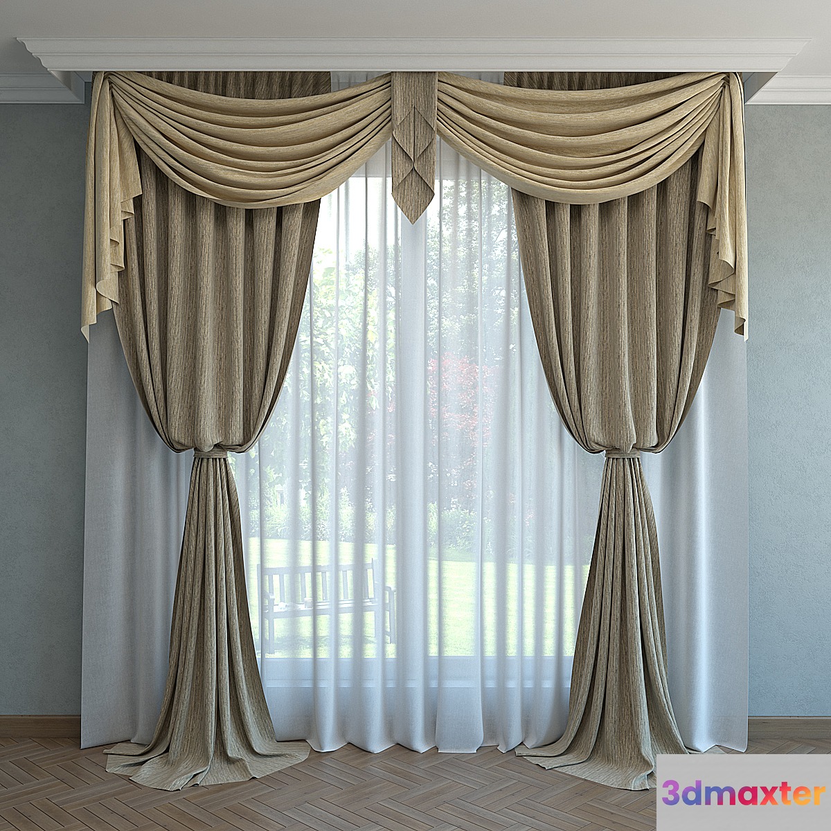 Classic Curtain 3D Max