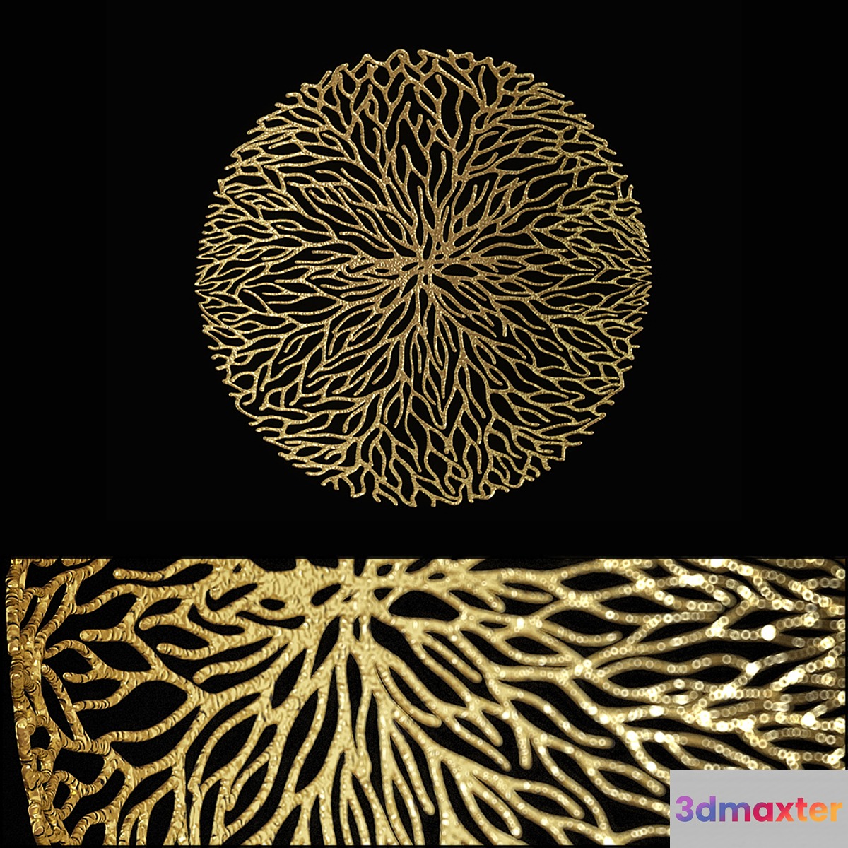 coral bowl round 3D Max