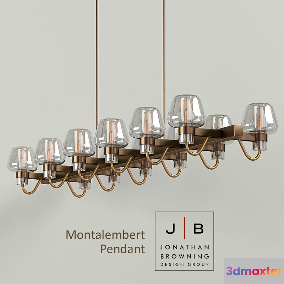 Chandelier and sconces Jonathan Browning Montalembert 3D Max