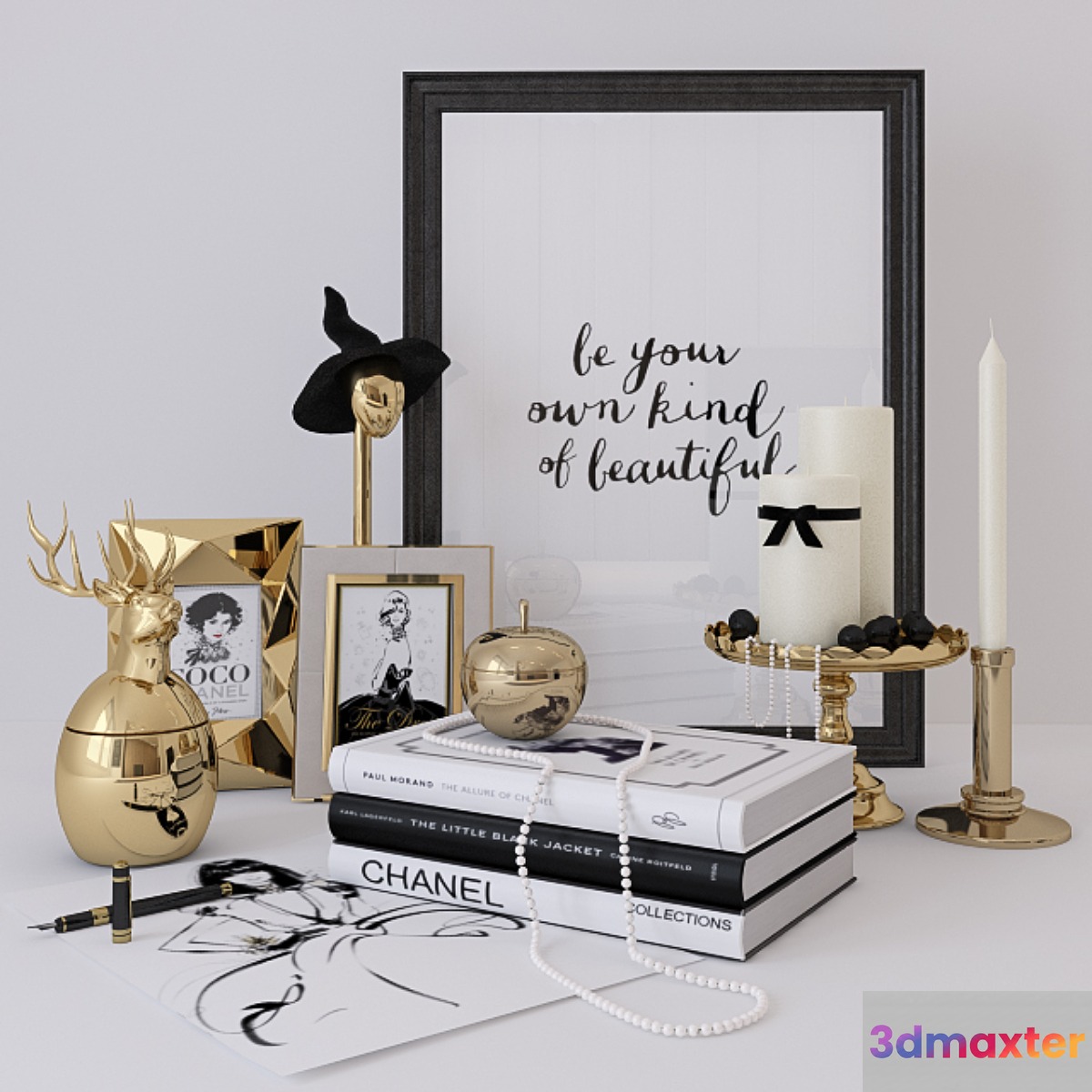 Gold set 3D Max