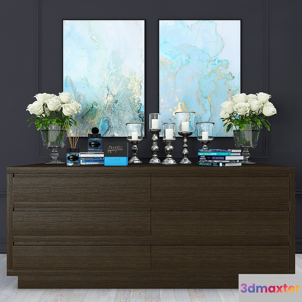 Chest Crespi with decor 3D Max