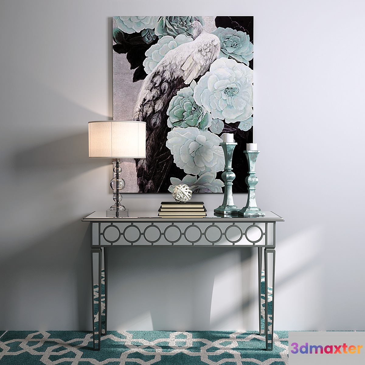 Mirror console with lamp 3D Max